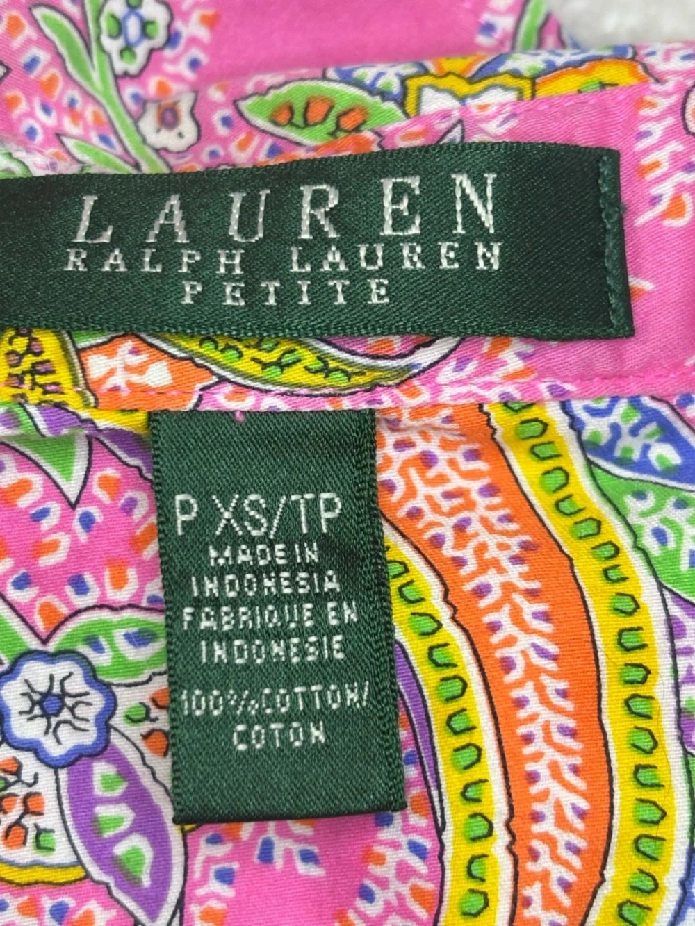 Ralph Lauren Pink Paisley Button-Down Shirt - Picture 2 of 13